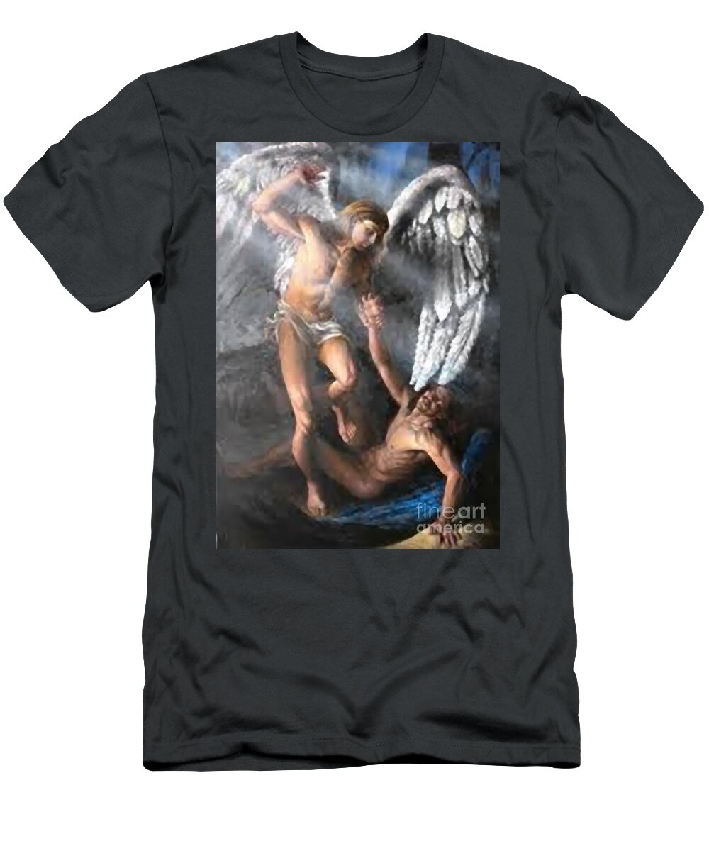 Icon T-Shirt featuring the painting St. Michael Archangel by Archangelus Gallery