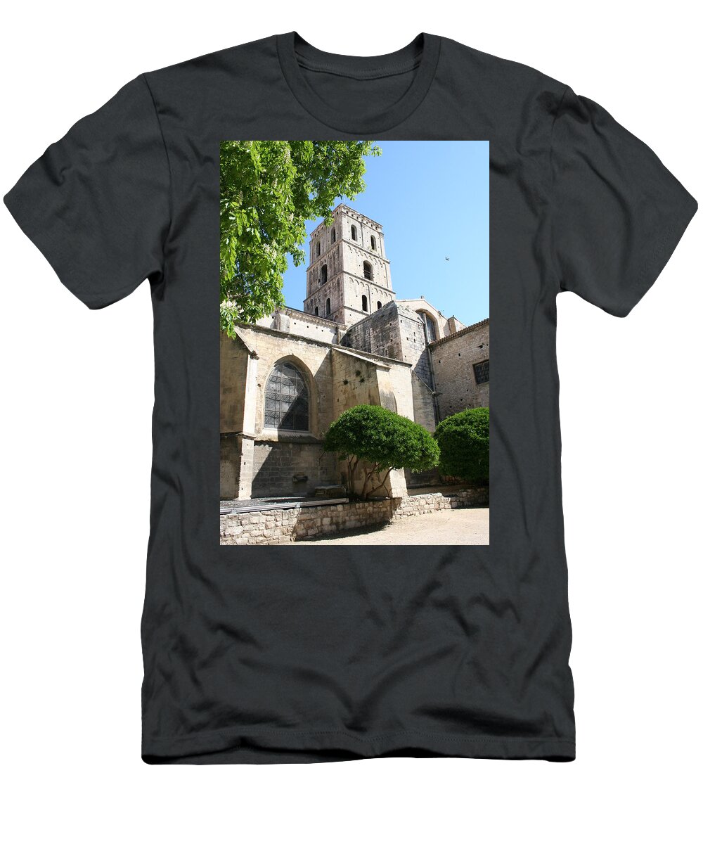 House Of God T-Shirt featuring the photograph St Trophimus Courtyard by Christiane Schulze Art And Photography