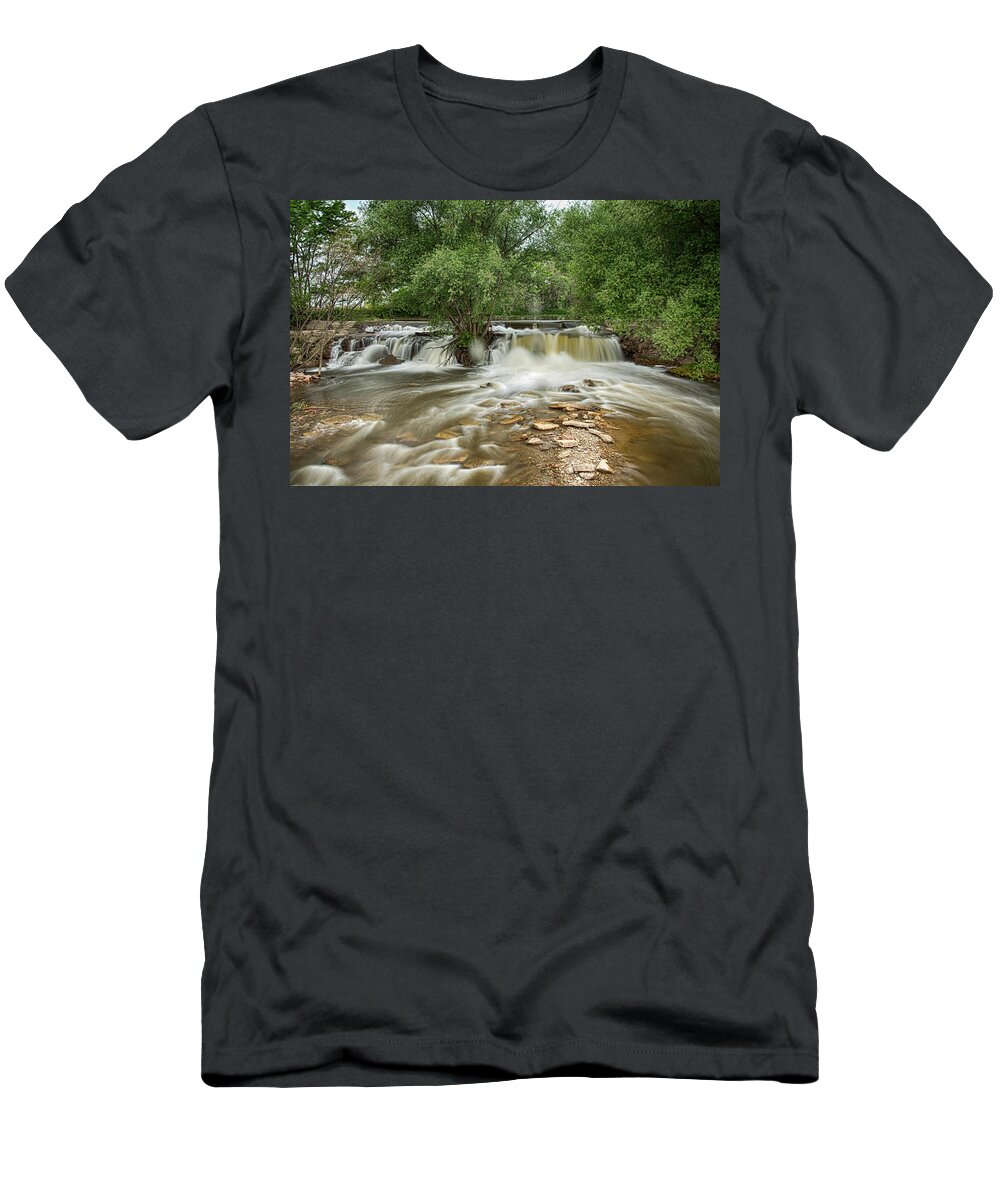 Waterfall T-Shirt featuring the photograph St Vrain Waterfall by James BO Insogna