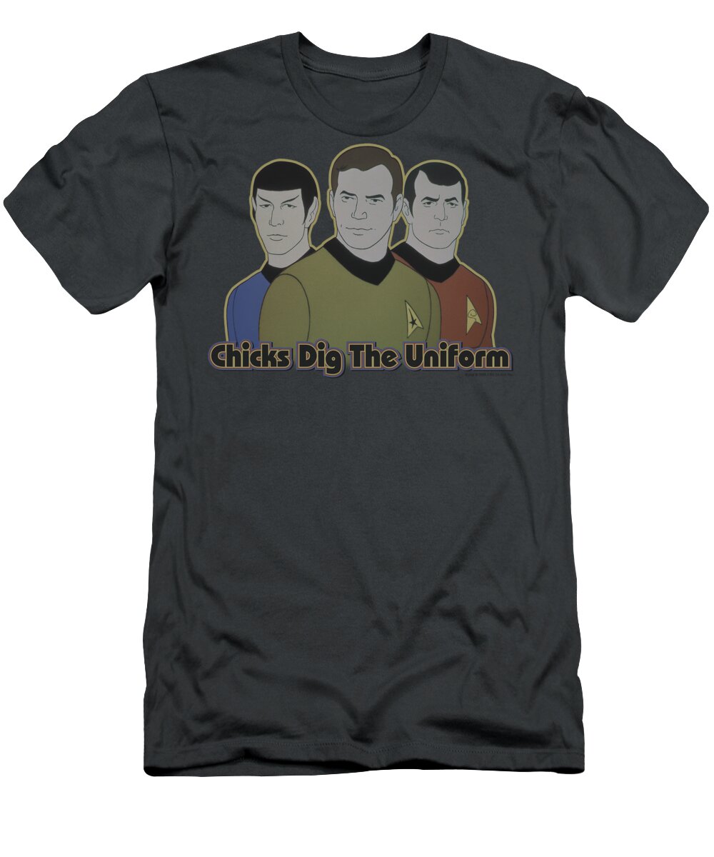 Star Trek T-Shirt featuring the digital art Star Trek - Dig It by Brand A