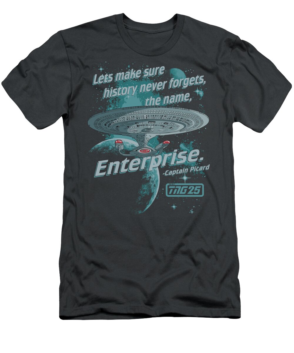 Star Trek T-Shirt featuring the digital art Star Trek - Never Forget by Brand A