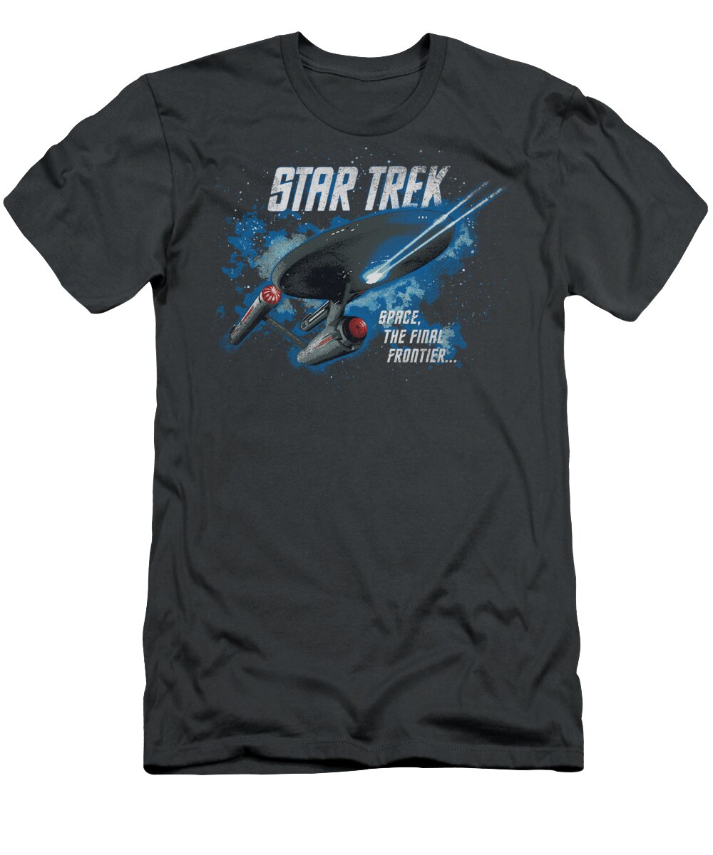 Star Trek T-Shirt featuring the digital art Star Trek - The Final Frontier by Brand A