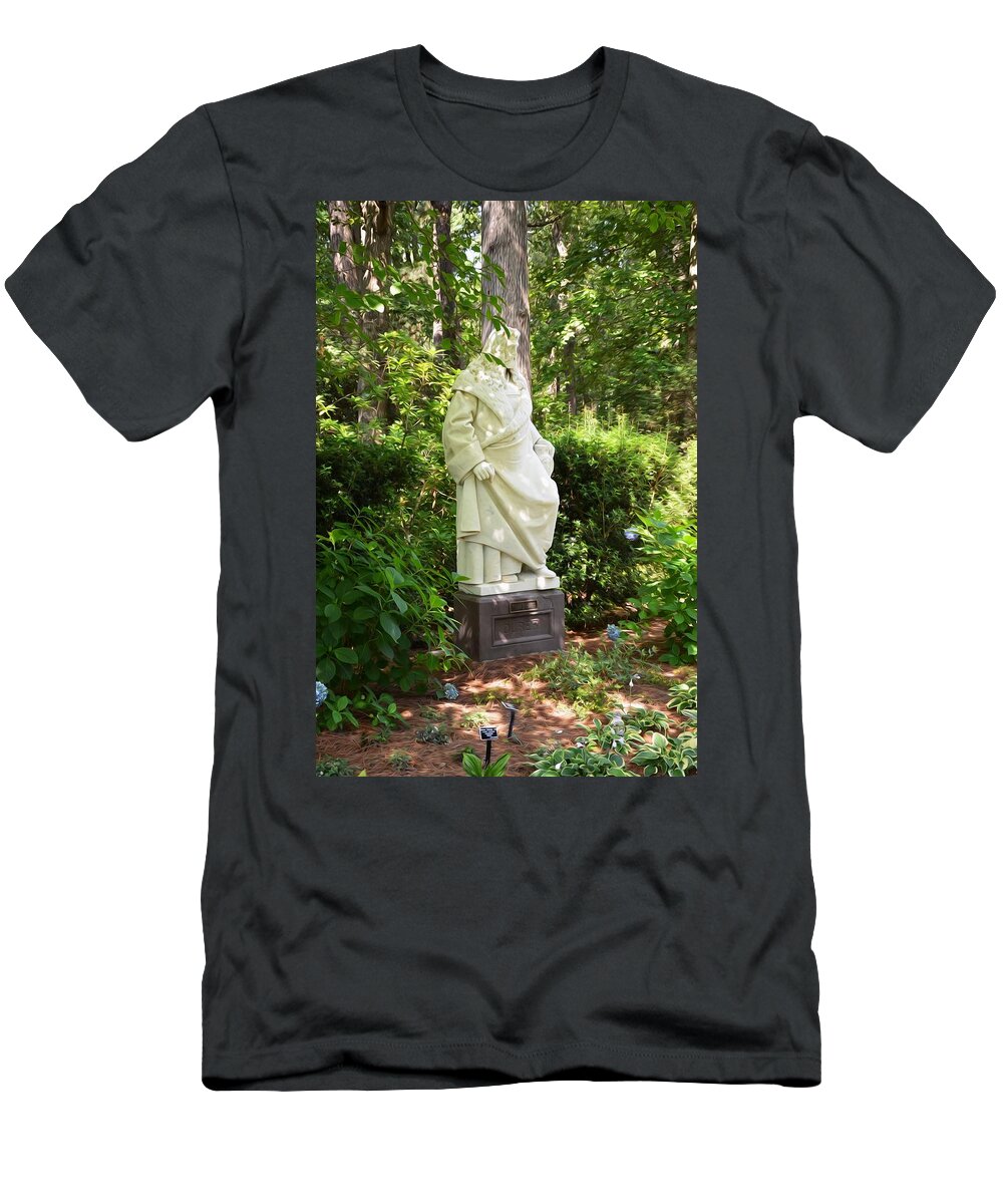 Ancient T-Shirt featuring the painting Statue 2 by Jeelan Clark