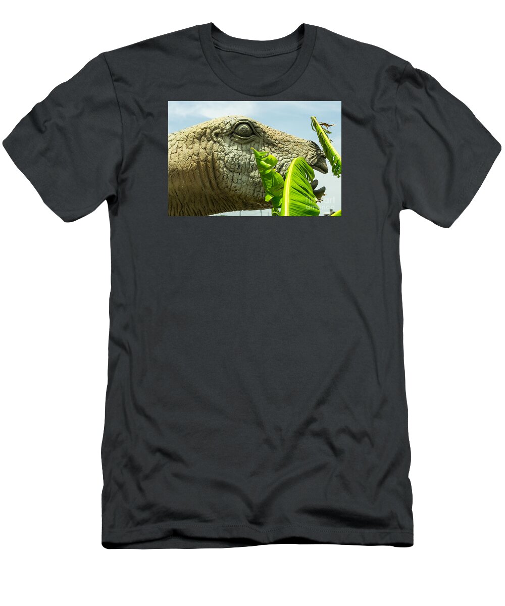 Dinosaur T-Shirt featuring the photograph Stegosaurus Eating by Imagery by Charly