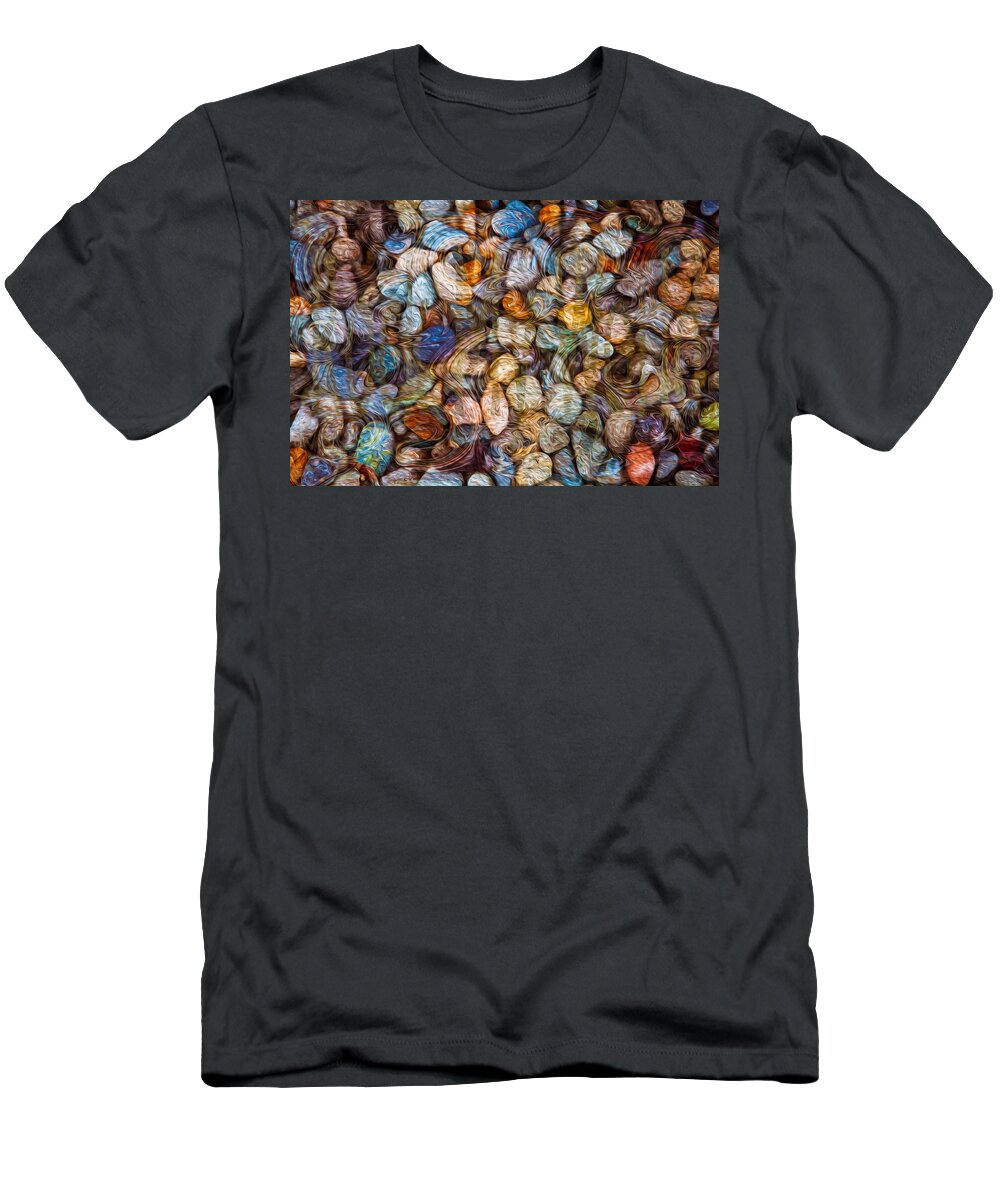 Stoned Stones T-Shirt featuring the painting Stoned Stones by Omaste Witkowski