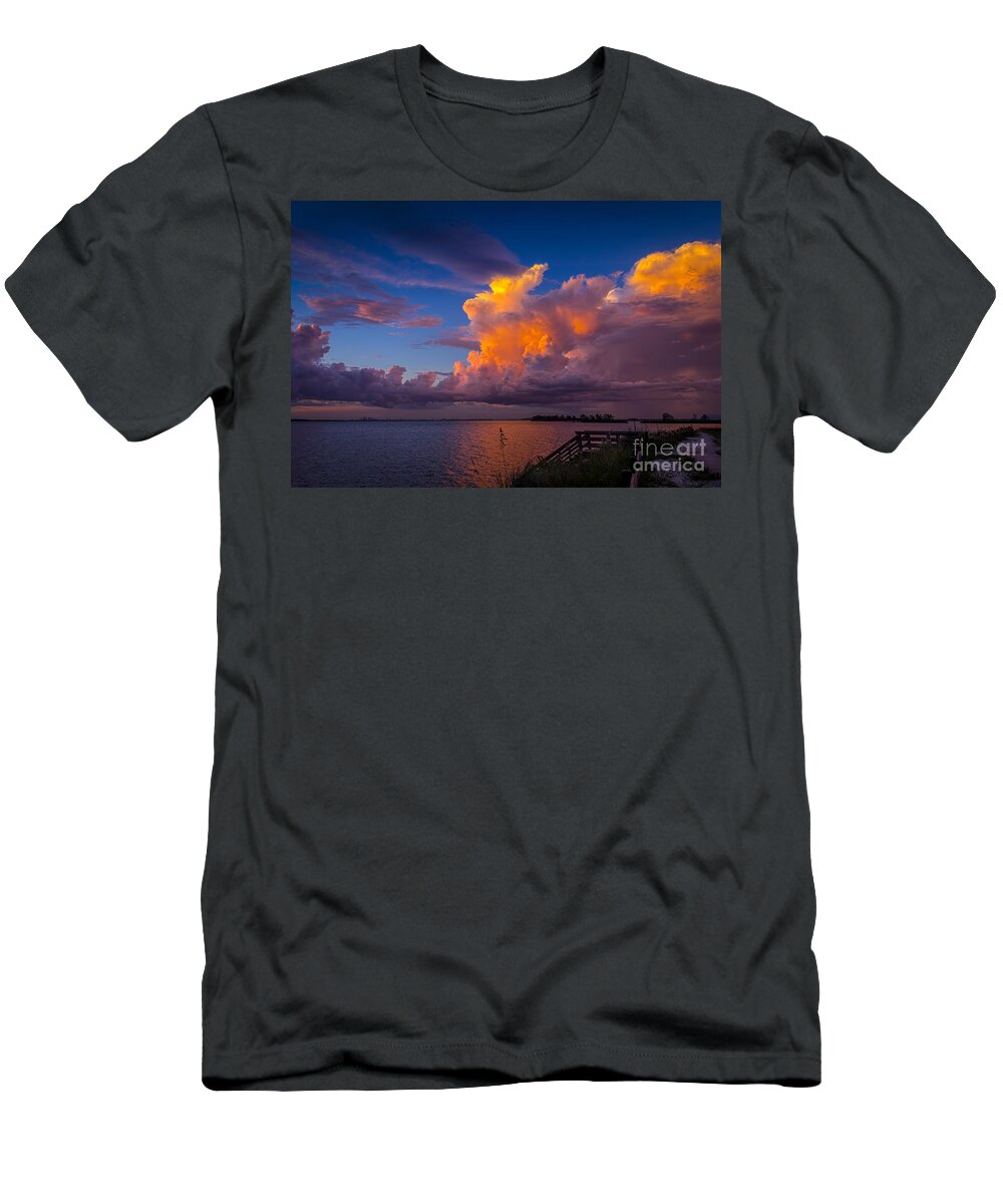 Thunder Storms T-Shirt featuring the photograph Storm on Tampa by Marvin Spates