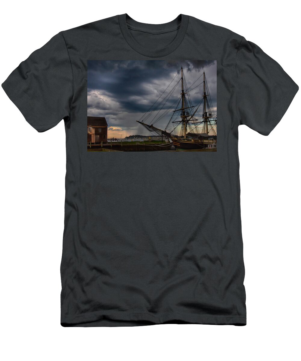 Salem T-Shirt featuring the photograph Storm passing Salem by Jeff Folger