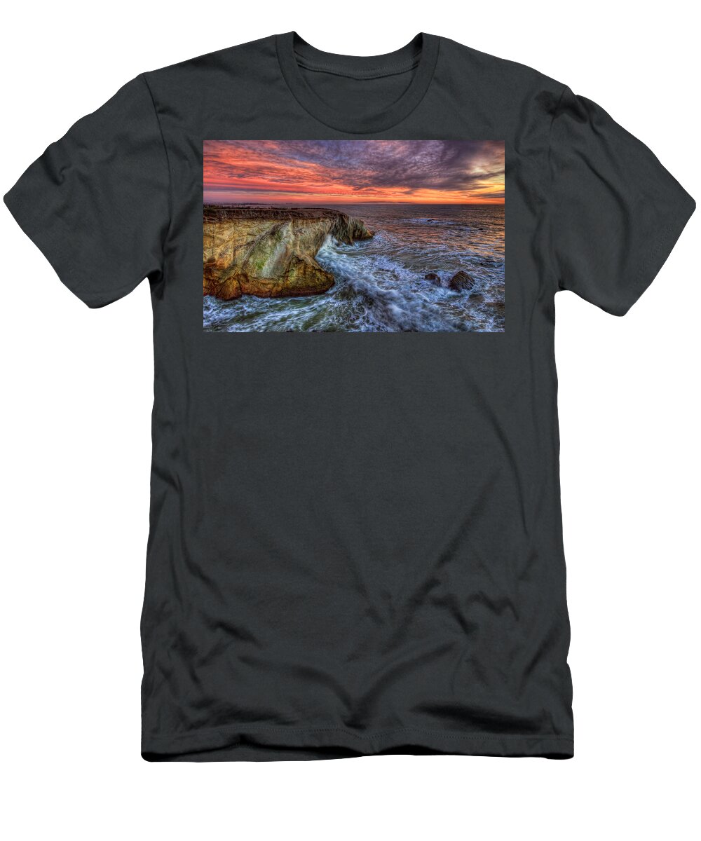 Shell Beach T-Shirt featuring the photograph Stormy Seas by Beth Sargent