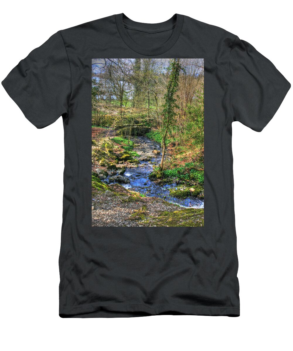 Road T-Shirt featuring the photograph Stream In Wales by Doc Braham