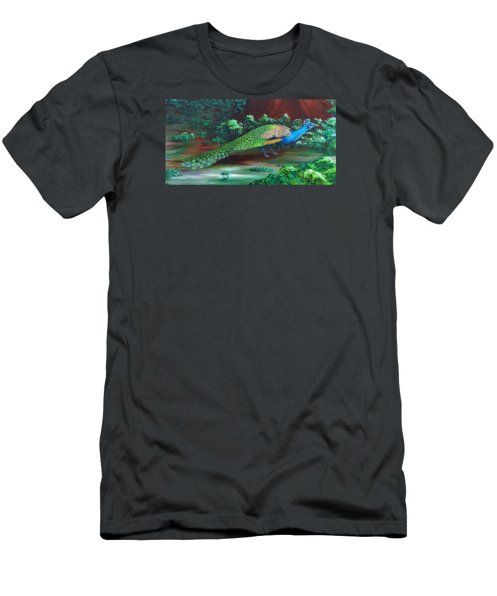 Print T-Shirt featuring the painting Suitors - Strolling by Katherine Young-Beck