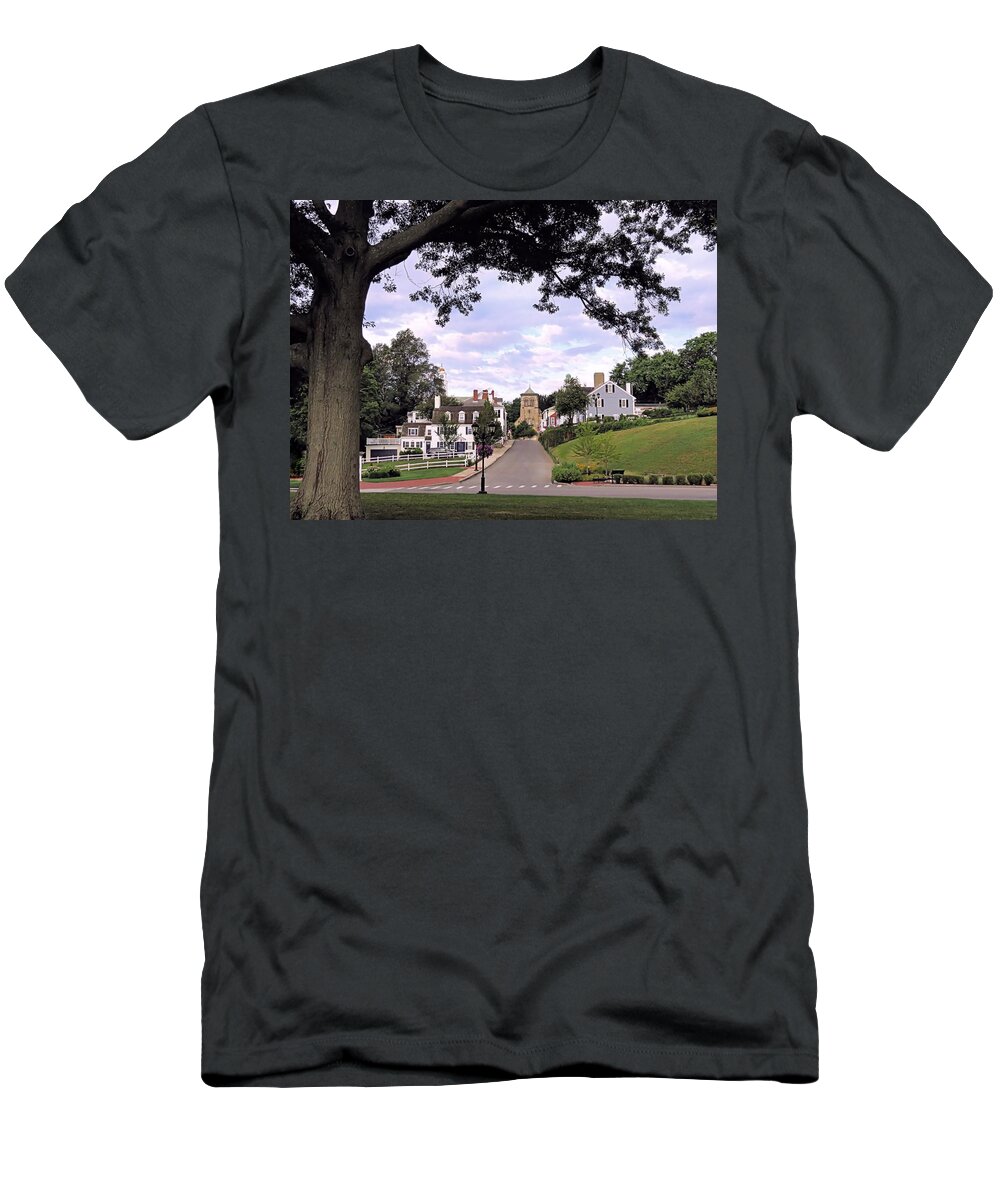 Leyden Street T-Shirt featuring the photograph Summer on Leyden Street by Janice Drew