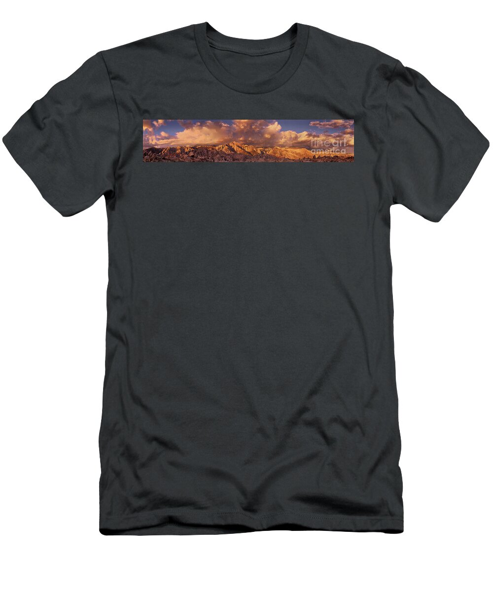 North America T-Shirt featuring the photograph Summer Storm Clouds Over the Eastern Sierras California by Dave Welling