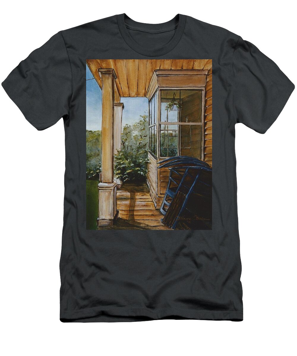 Prairie T-Shirt featuring the painting Sunday Morning by Diane Strain