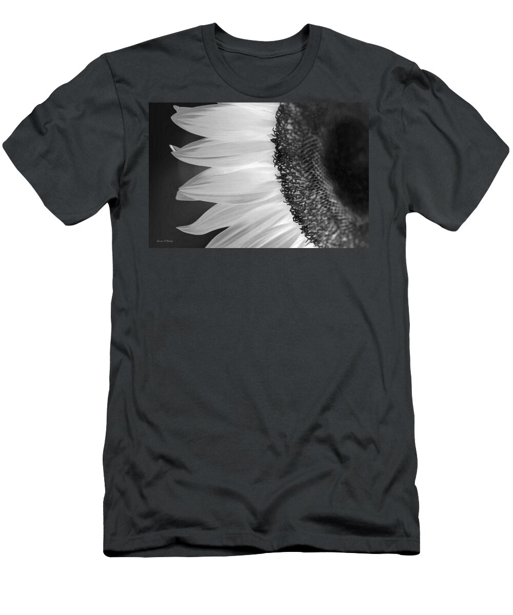 Sunflower T-Shirt featuring the photograph Sunflowers Beauty Black and White by Sandi OReilly