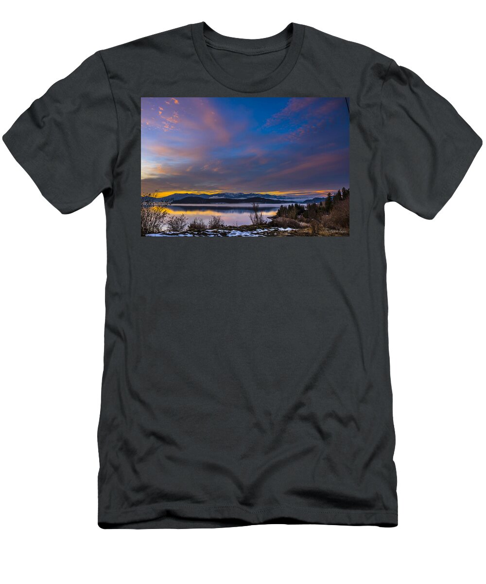 Hope T-Shirt featuring the photograph Sunnyside Selkirks and Schweitzer - 150125A-285 by Albert Seger