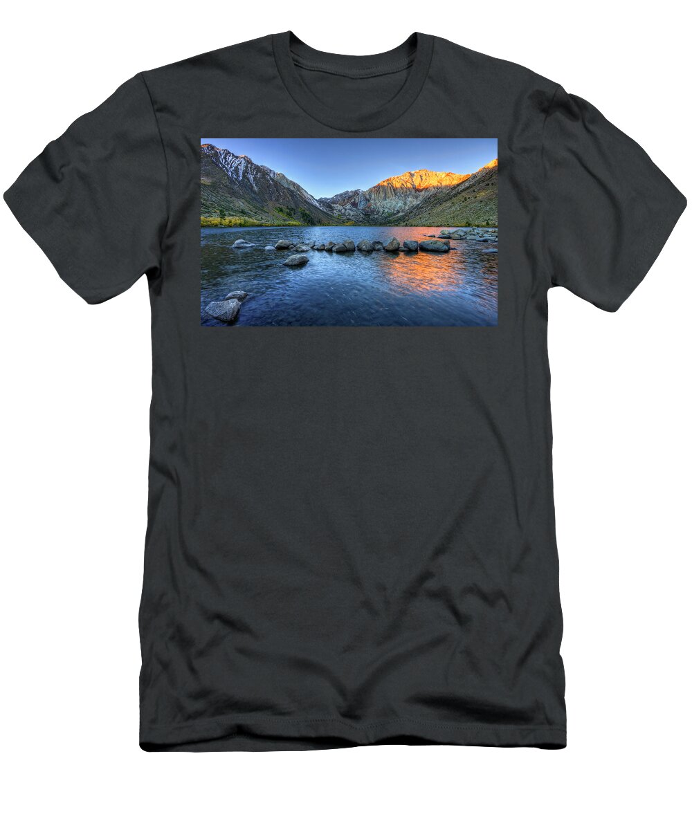 Lake T-Shirt featuring the photograph Sunrise at Convict Lake by Beth Sargent
