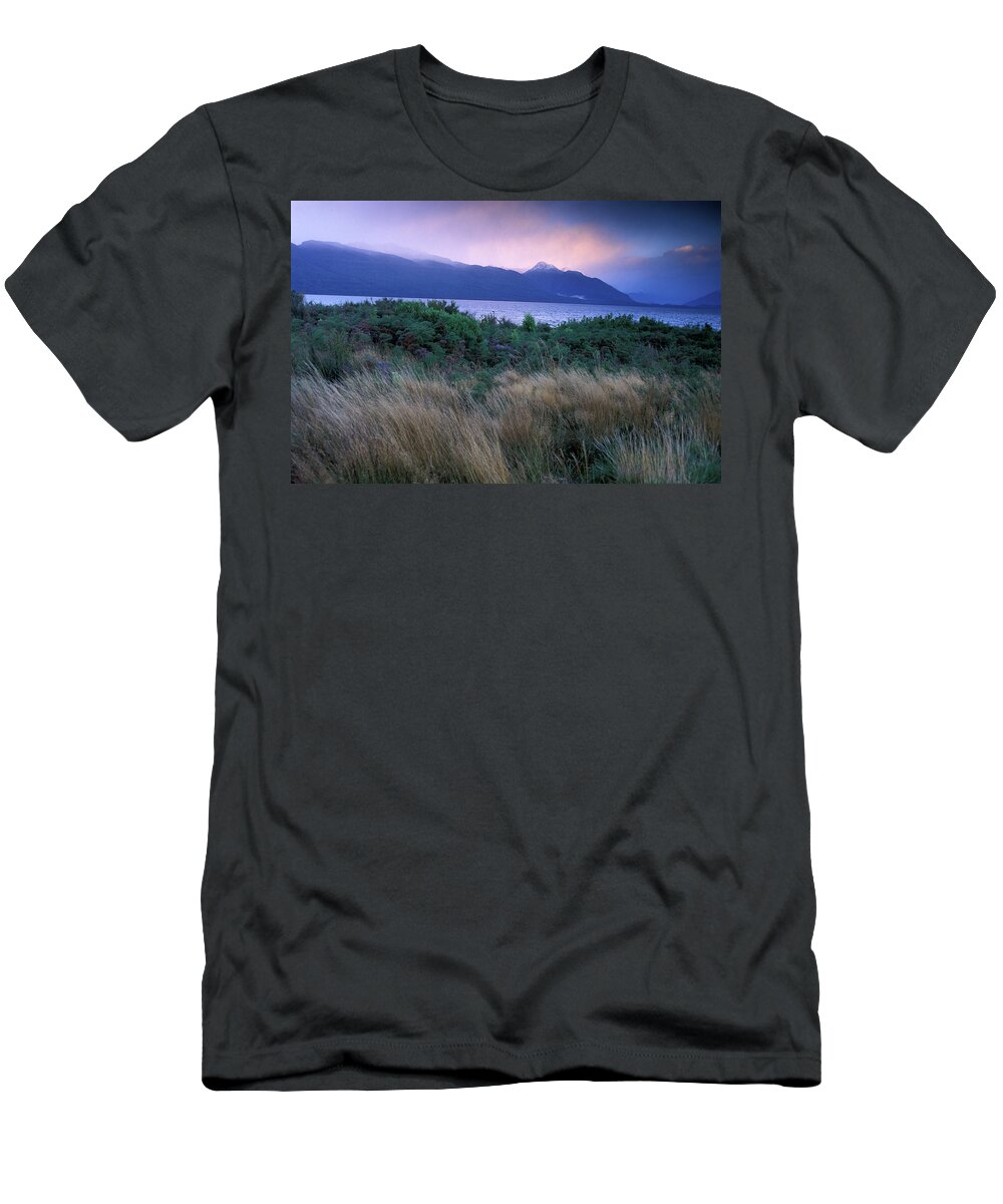Beautiful T-Shirt featuring the photograph Sunrise At Lake Te Anau And Fiordland by Christian Heeb