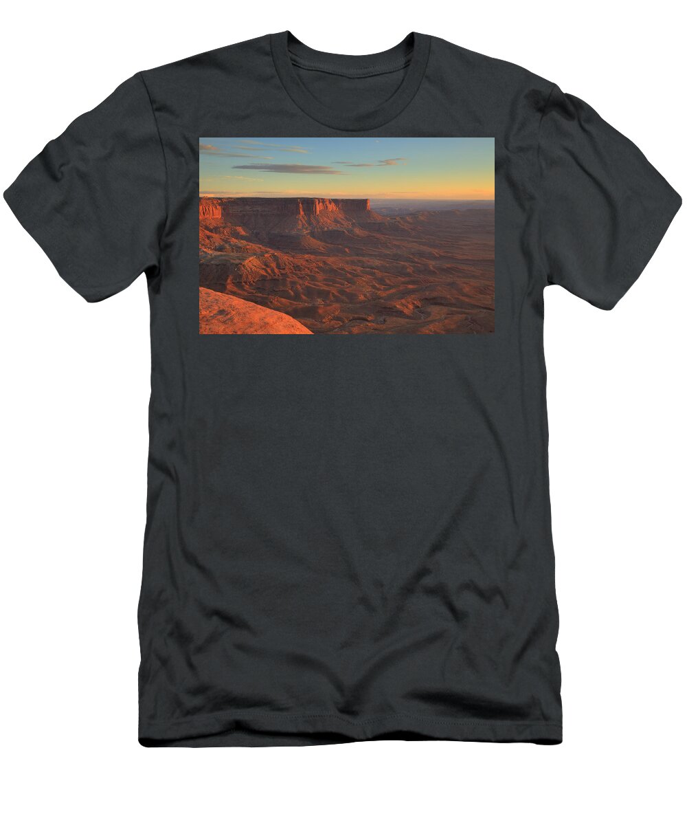 Sunset T-Shirt featuring the photograph Sunset at Canyonlands by Alan Vance Ley