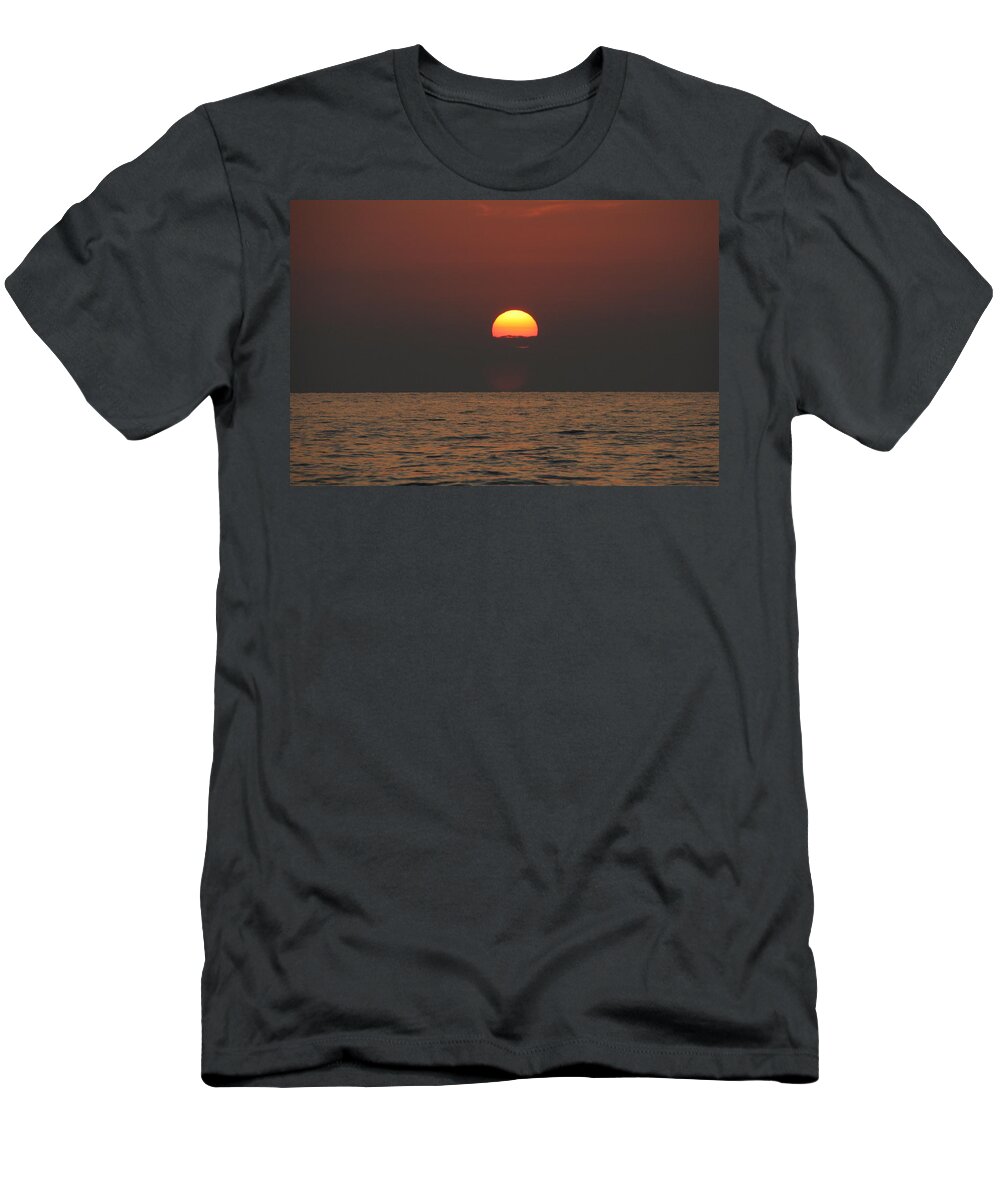 Sunset T-Shirt featuring the photograph Sunset over Lake Erie by Valerie Collins