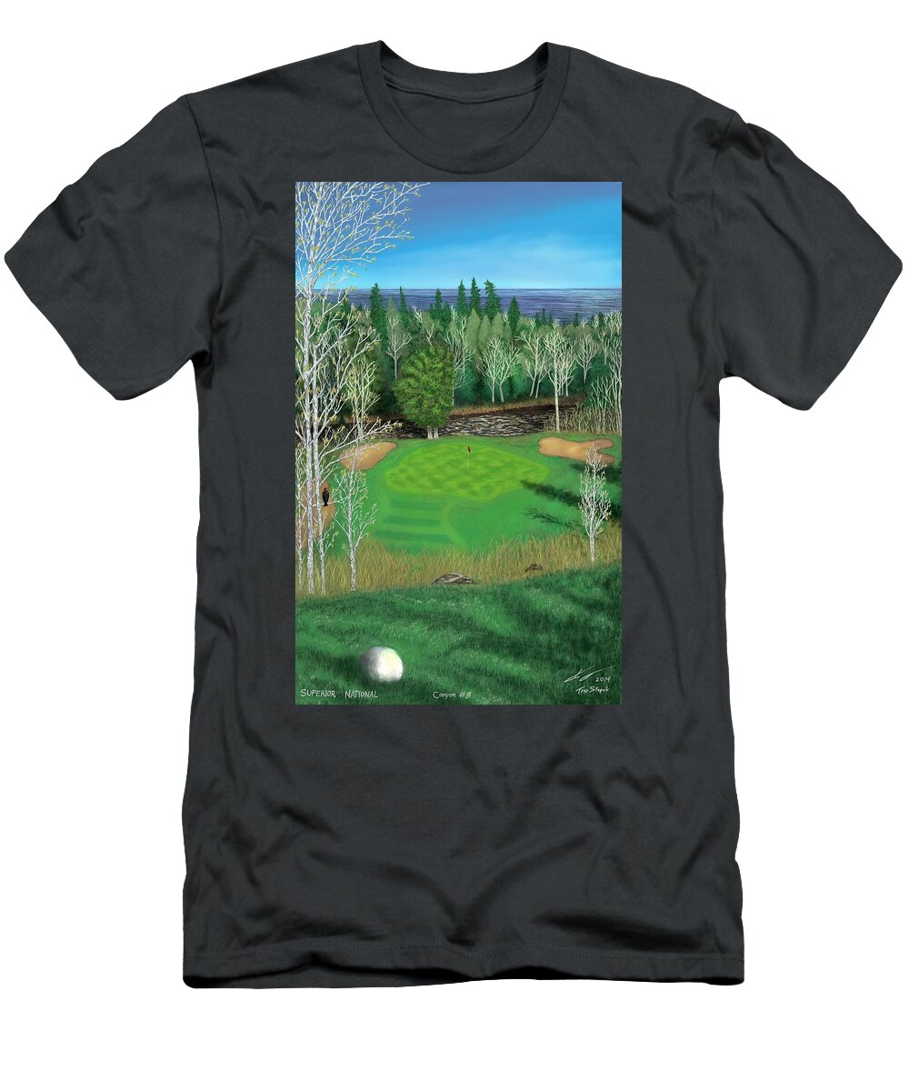 Galaxy Note T-Shirt featuring the digital art Superior National Golf Canyon 8 by Troy Stapek