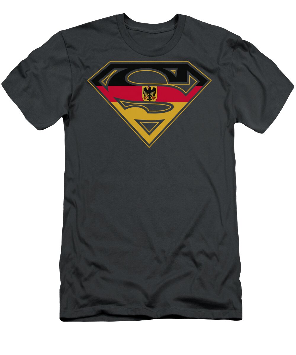 Superman T-Shirt featuring the digital art Superman - German Shield by Brand A