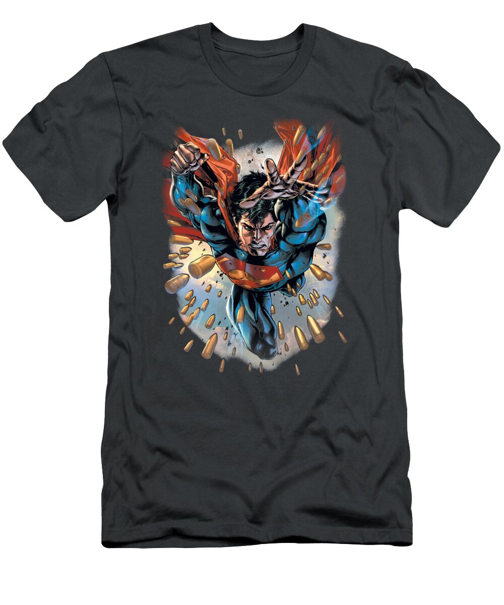  T-Shirt featuring the digital art Superman - Within My Grasp by Brand A