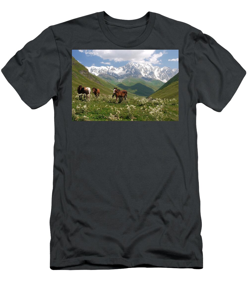 Horse T-Shirt featuring the photograph Svaneti by Ivan Slosar