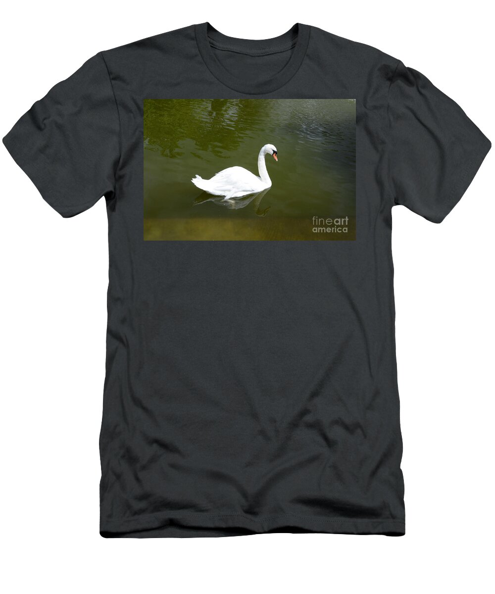 Animal T-Shirt featuring the photograph Swan by Bernard Jaubert