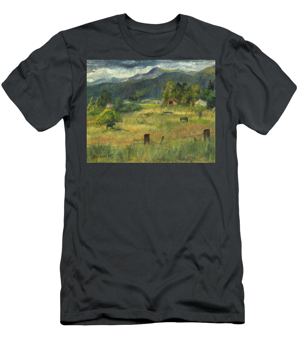 Swan Valley Residents T-Shirt featuring the painting Swan Valley Residents by Lori Brackett
