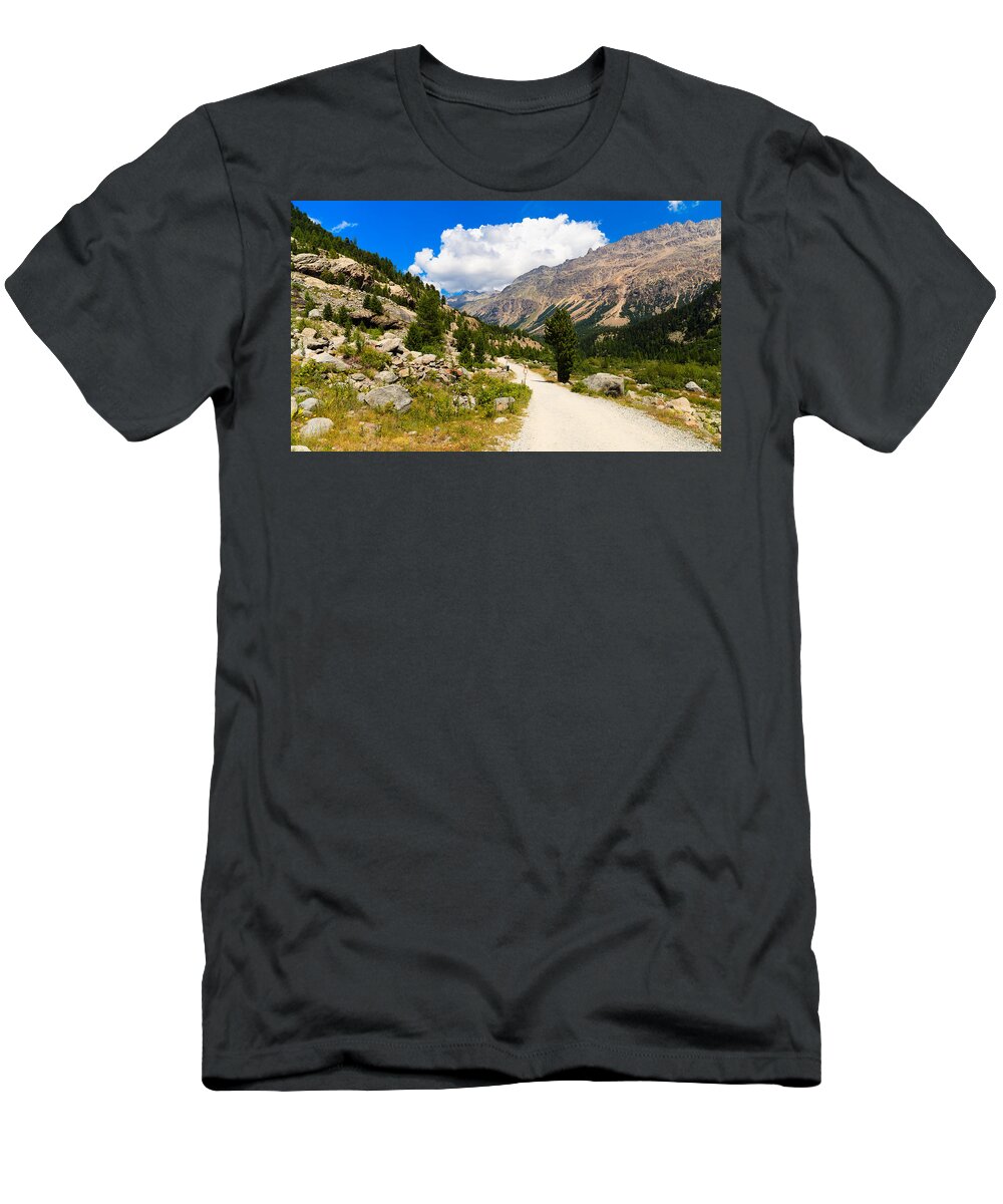 Bernina T-Shirt featuring the photograph Swiss Mountains by Raul Rodriguez