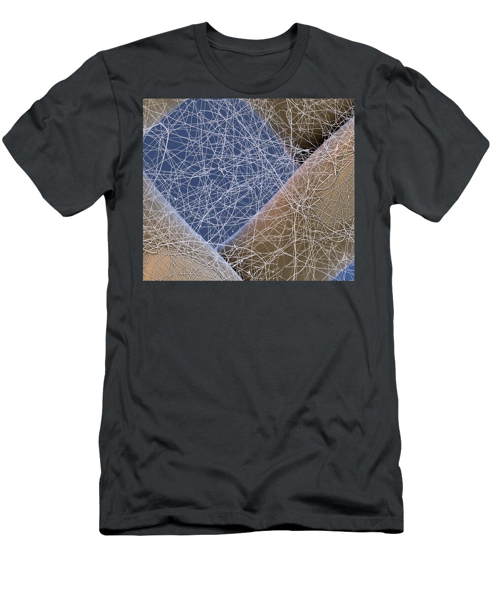 Bionics T-Shirt featuring the photograph Synthetic Fibers, Sem by Eye of Science