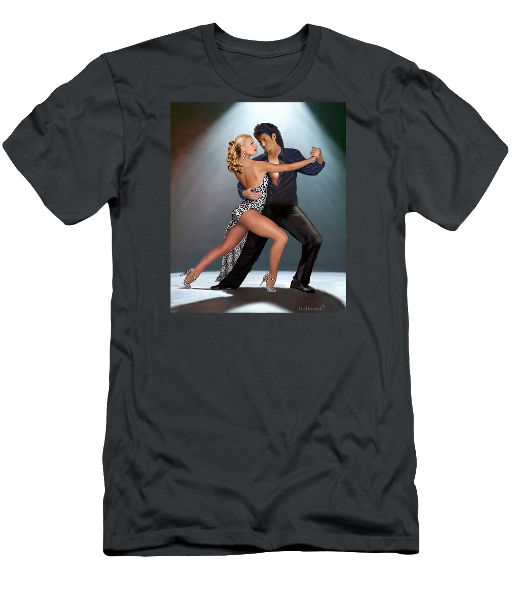 Tango T-Shirt featuring the digital art Tango - The Passion by Glenn Holbrook