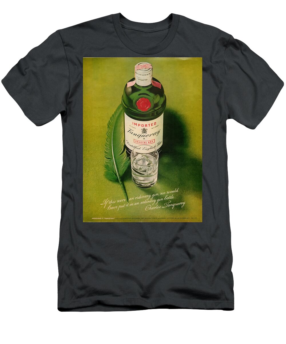 Tanqueray T-Shirt featuring the digital art Tanqueray Gin by Georgia Fowler