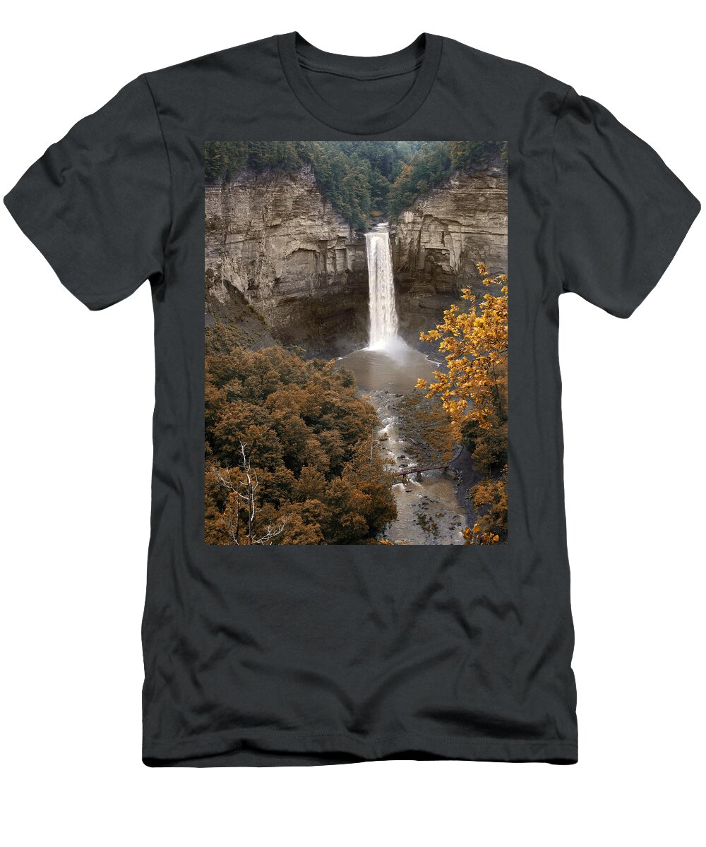 Landscape T-Shirt featuring the photograph Taughannock Falls Park by Jessica Jenney