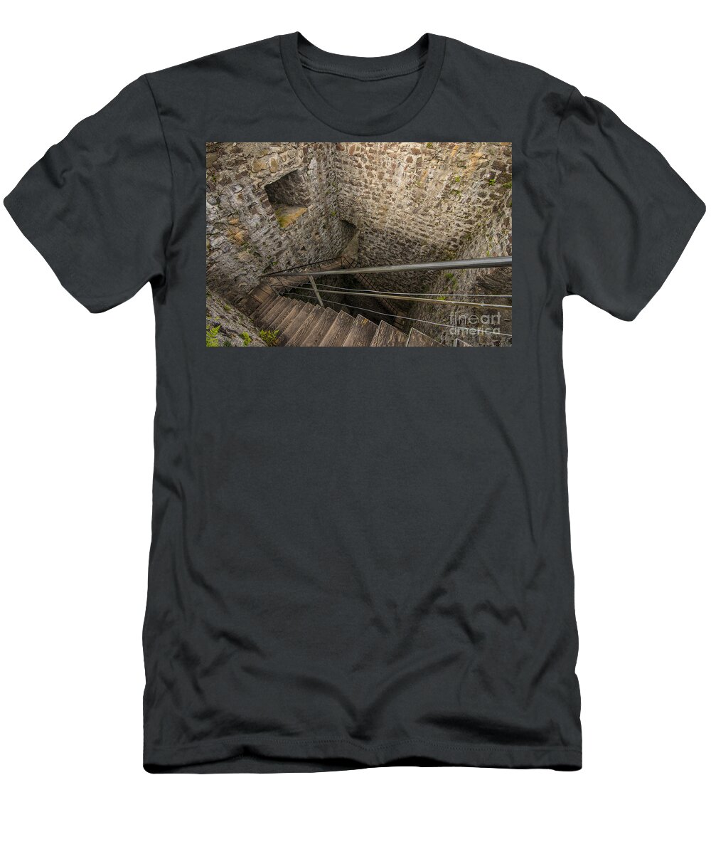 Tellenburg Castle T-Shirt featuring the photograph Tellenburg Castle Tower Ruin - Kander Valley by Gary Whitton