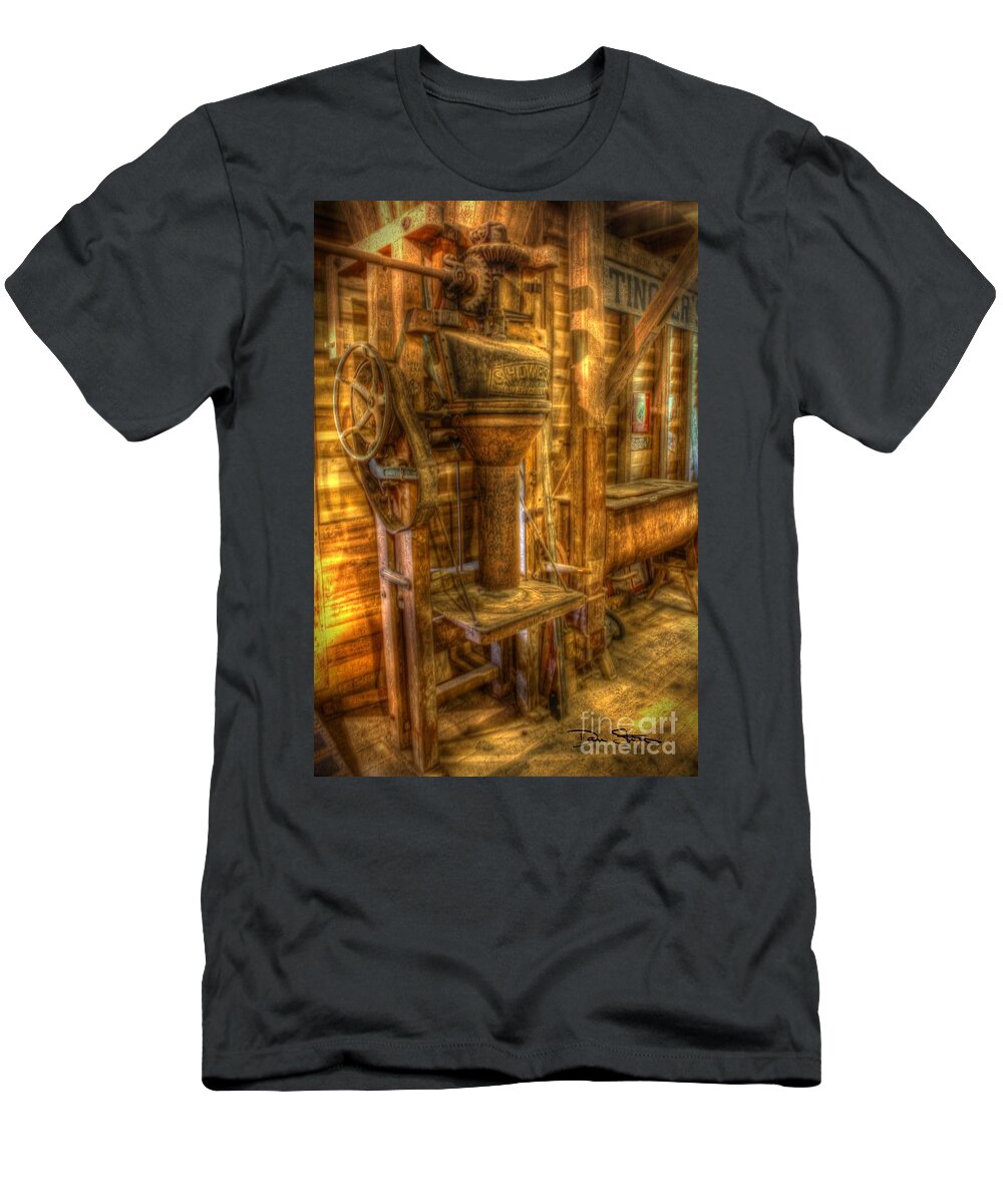 Mill T-Shirt featuring the photograph The Bagging Machine by Dan Stone