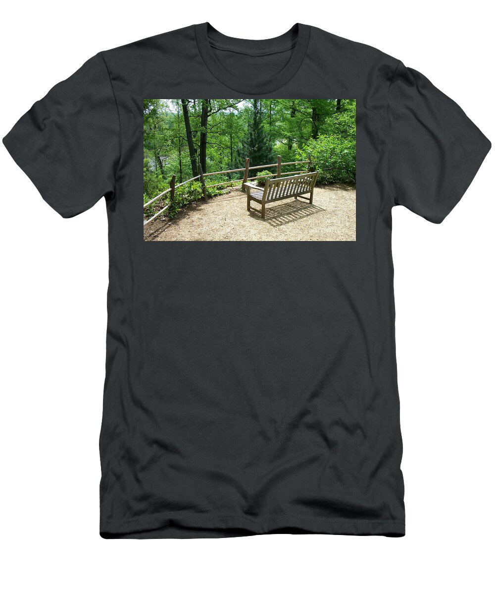 Benches T-Shirt featuring the photograph Asian Paths No. 10 by Walter Neal