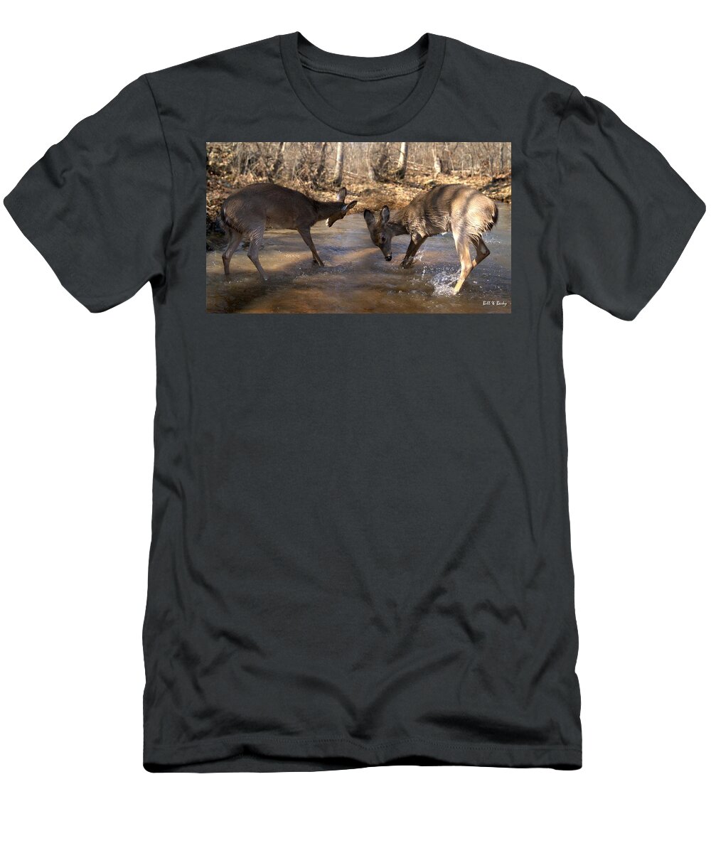 Deer T-Shirt featuring the photograph The Bill and Mike show by Bill Stephens