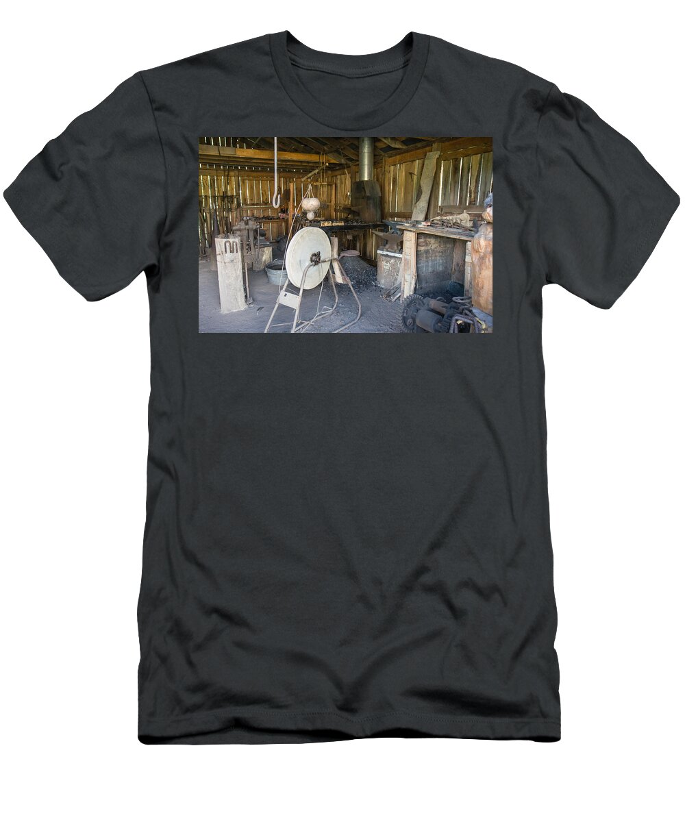Jackson's Mill T-Shirt featuring the photograph The Blacksmith Shop by Mary Almond