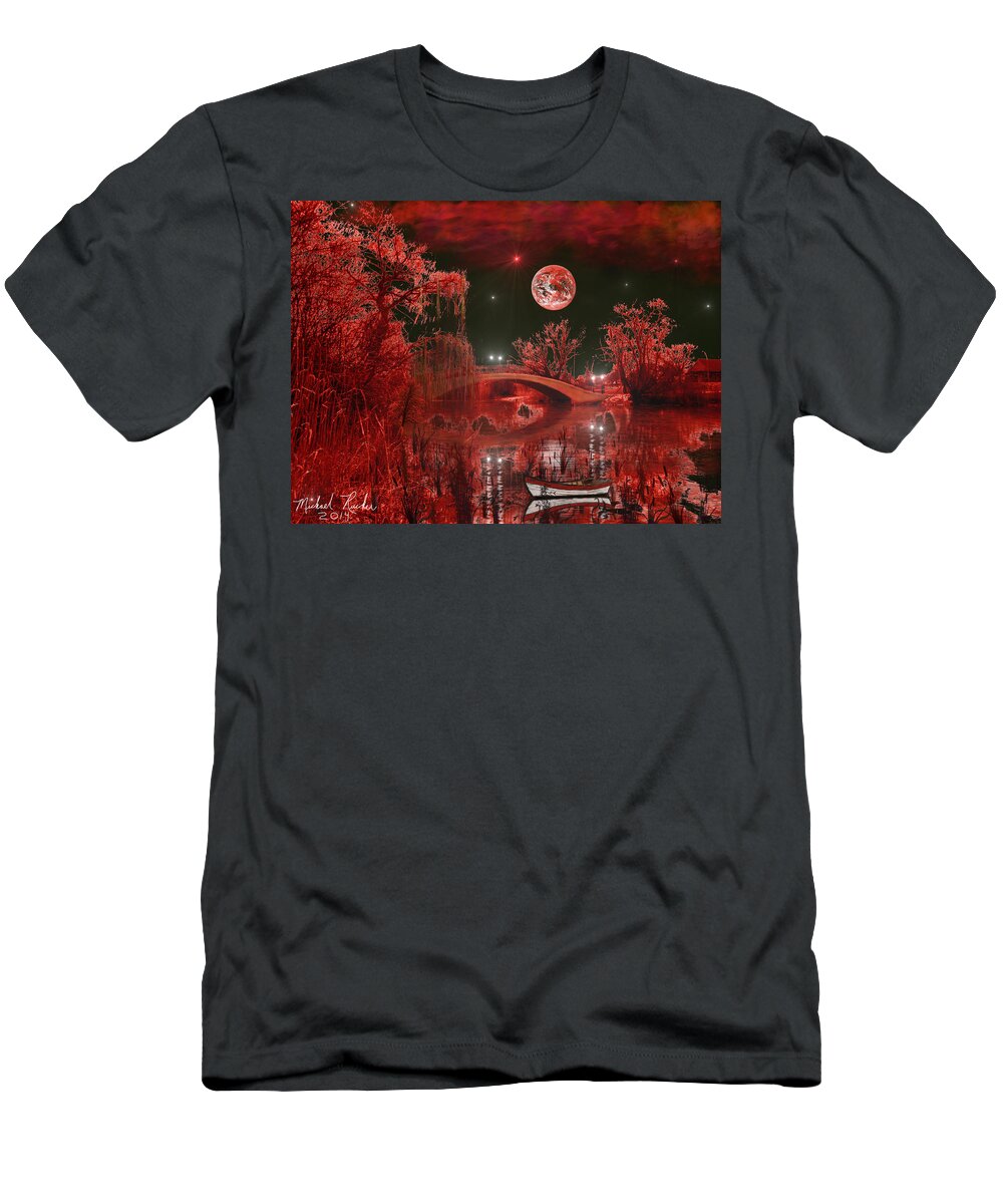 Elizabeth Park T-Shirt featuring the photograph The Blood Moon by Michael Rucker