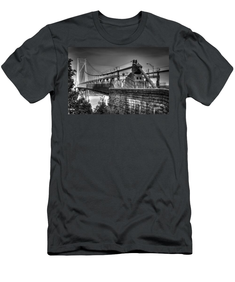 Franklin D. Roosevelt Mid-hudson Bridge T-Shirt featuring the photograph The Bridge by Al Griffin
