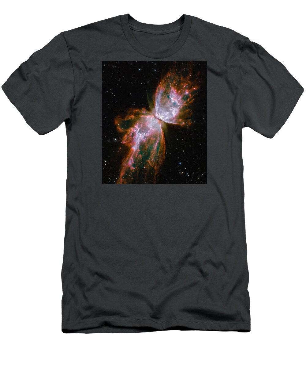 Space T-Shirt featuring the photograph The Butterfly Nebula by Eric Glaser
