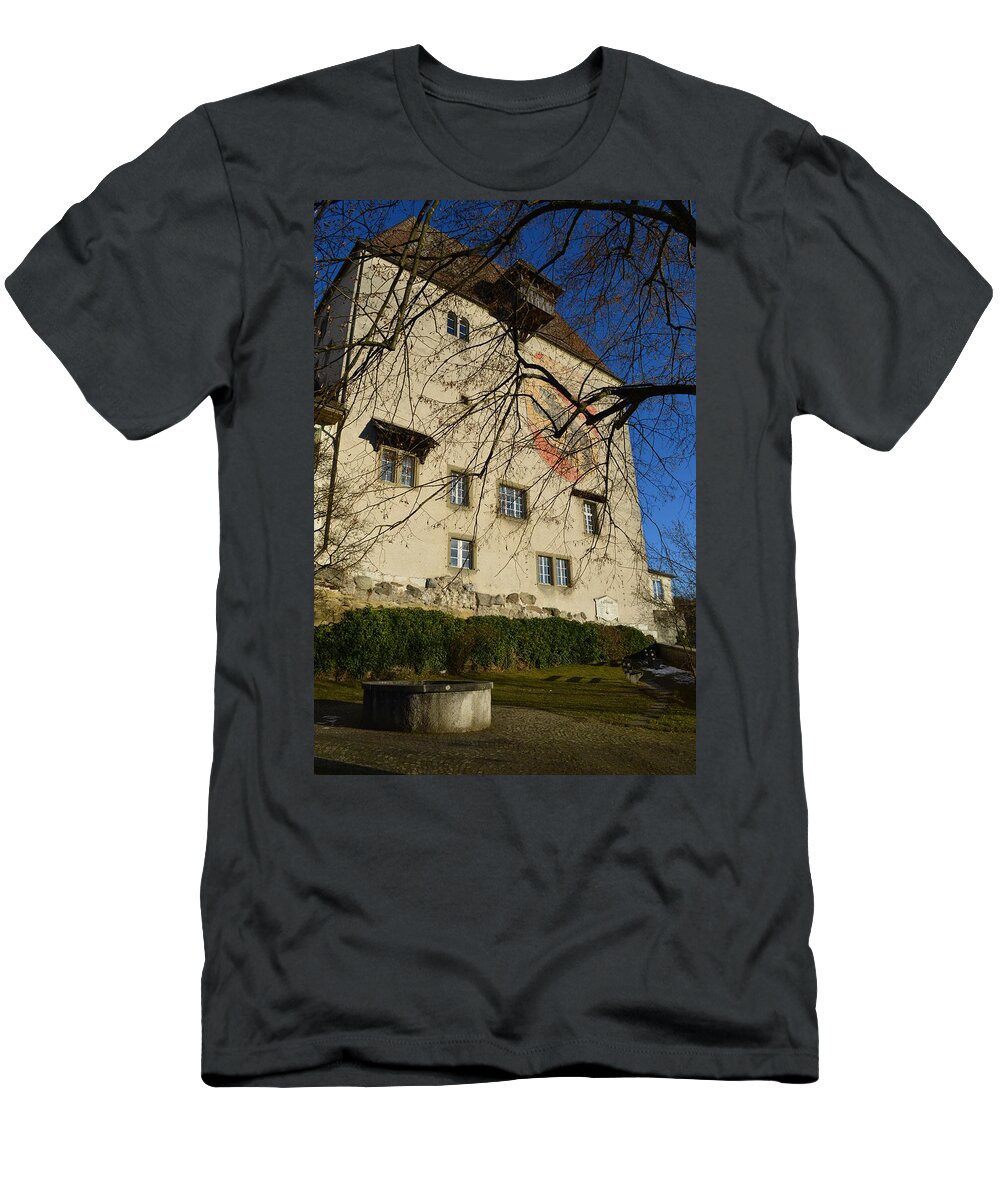 Landscape T-Shirt featuring the photograph The Castle greets a sunny day by Felicia Tica