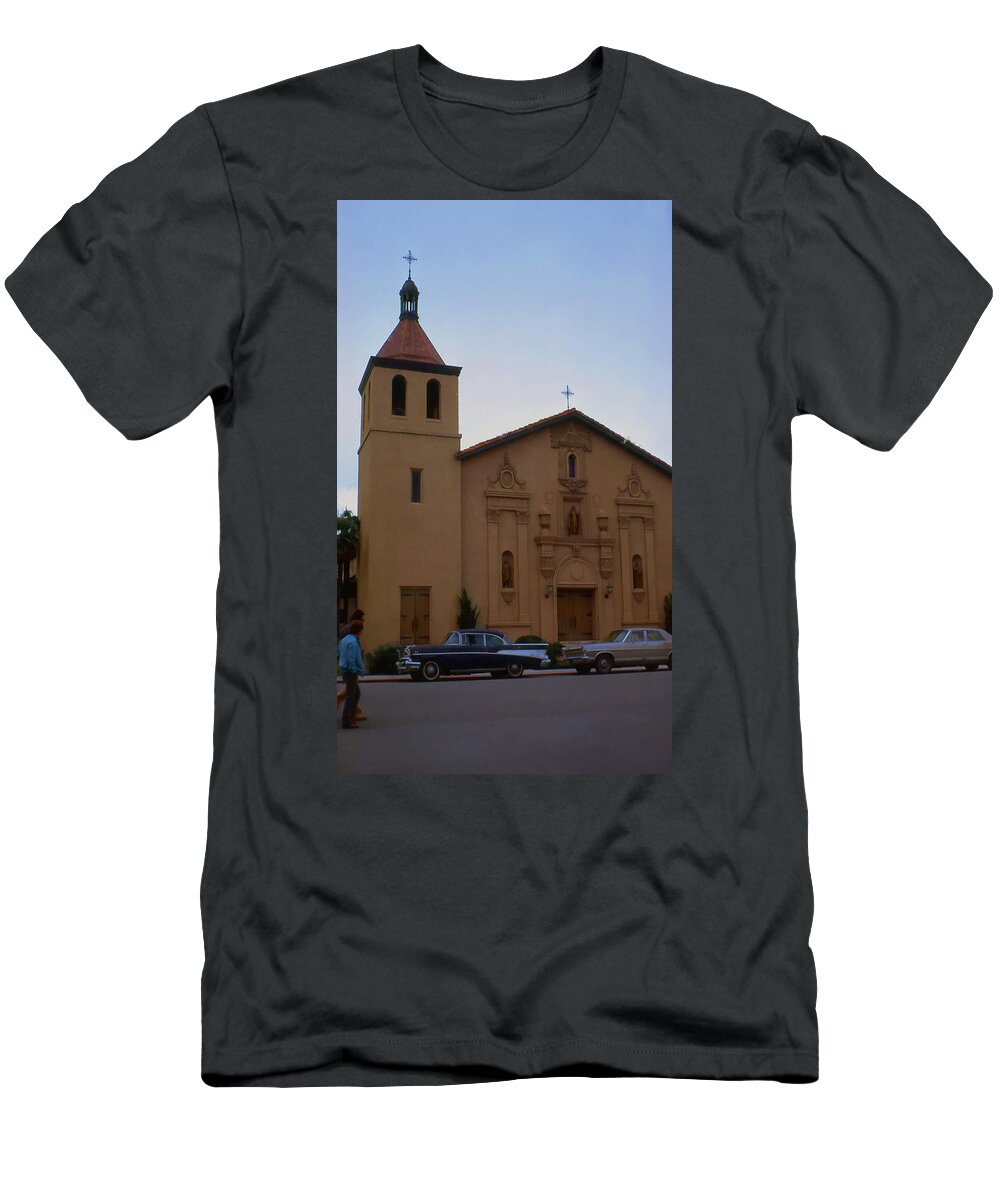 Mid-century T-Shirt featuring the photograph The Churches by Cathy Anderson