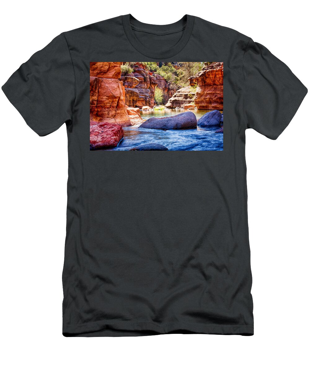 Fred Larson T-Shirt featuring the photograph The Colors Of Oak Creek by Fred Larson
