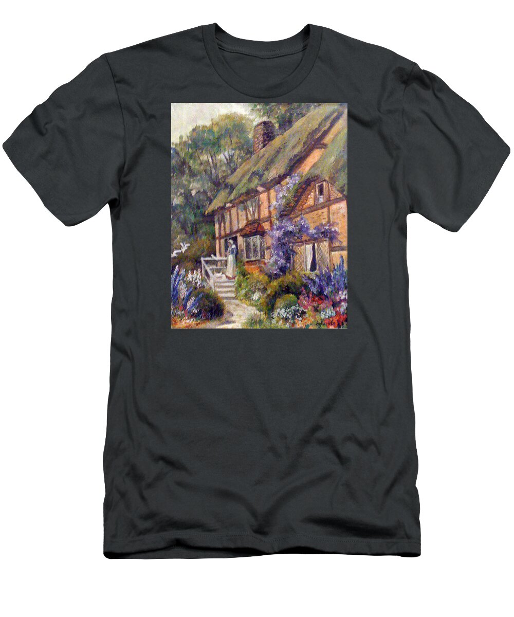 Old T-Shirt featuring the painting The Cottage by Donna Tucker