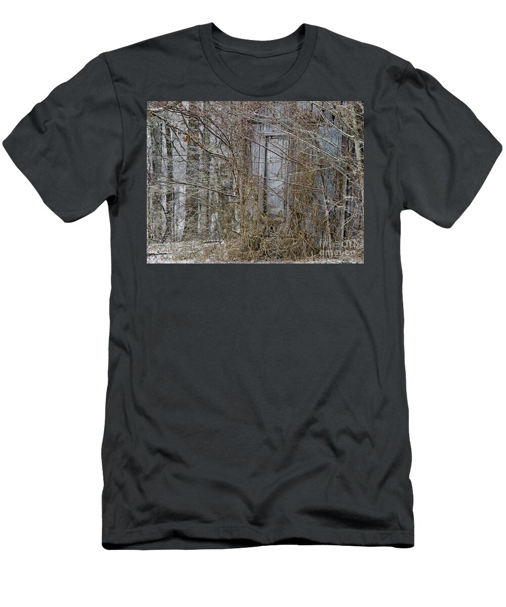 Abandoned T-Shirt featuring the photograph The Door To The Past by Wilma Birdwell