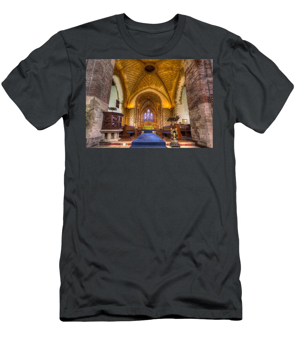 Dover T-Shirt featuring the photograph The Dover Church of St. Mary in Castro by Tim Stanley