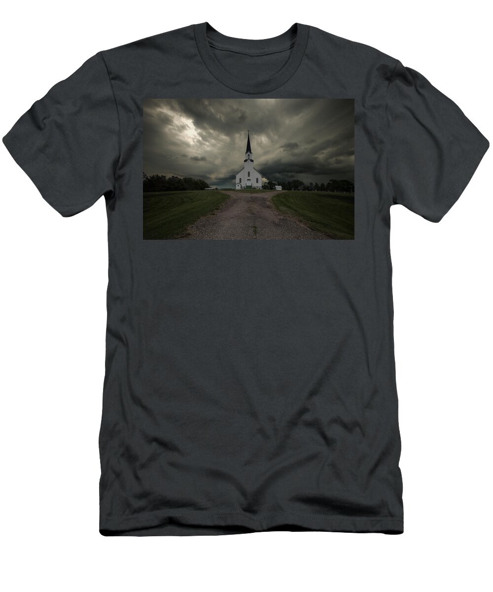 Tornado Warning T-Shirt featuring the photograph The Gathering Storm by Aaron J Groen