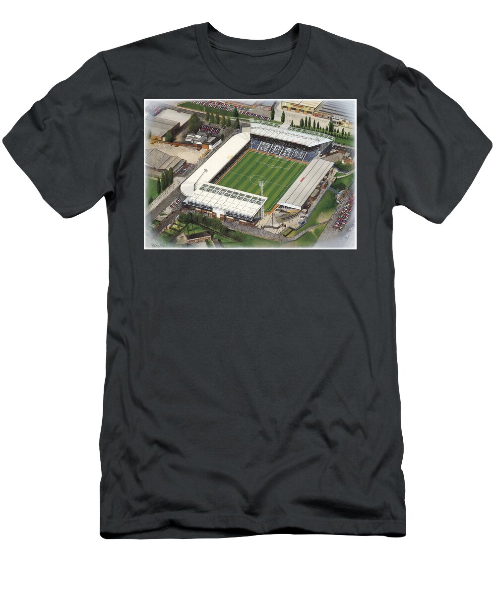 Art T-Shirt featuring the painting The Hawthorns - W.B.A. by Kevin Fletcher